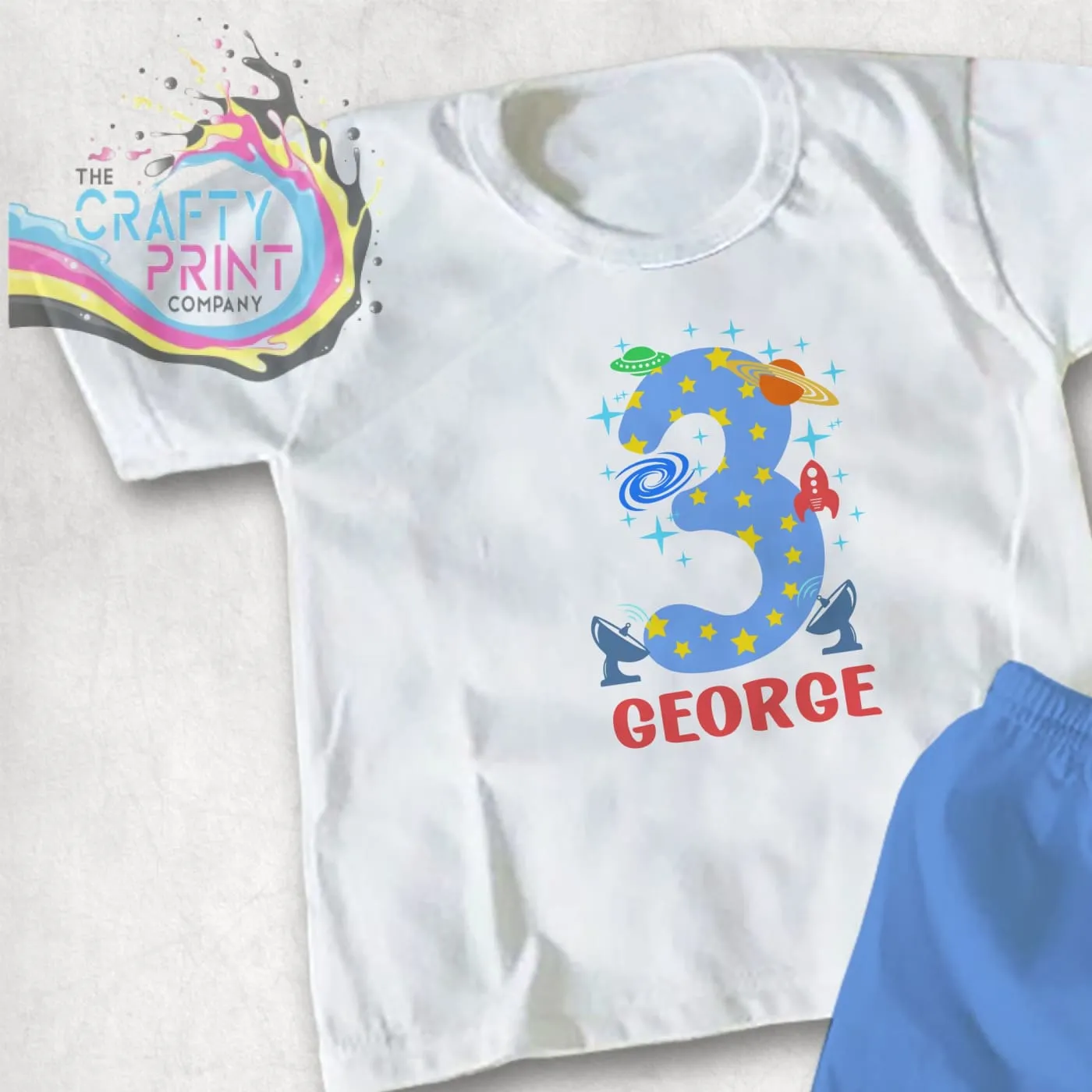 3 Birthday Space Design Children's T-shirt