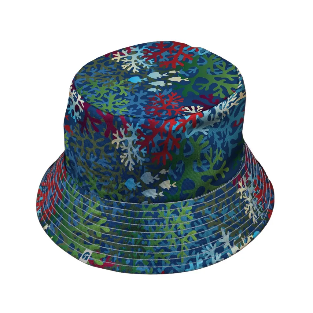 A Christmas Coral Bucket Hat