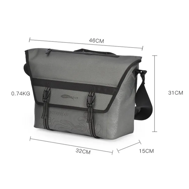 AFISHTOUR FC2002 Vintage Waterproof Large Capacity Shoulder Bag(Silver Grey)