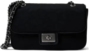 Agyness Shoulder Bag Karl Lagerfeld Paris Debossed Logo Black Combo