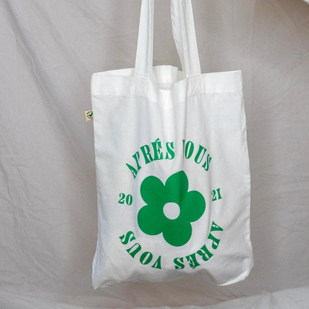 Aprés Vous Original Logo Tote Bag Bright White