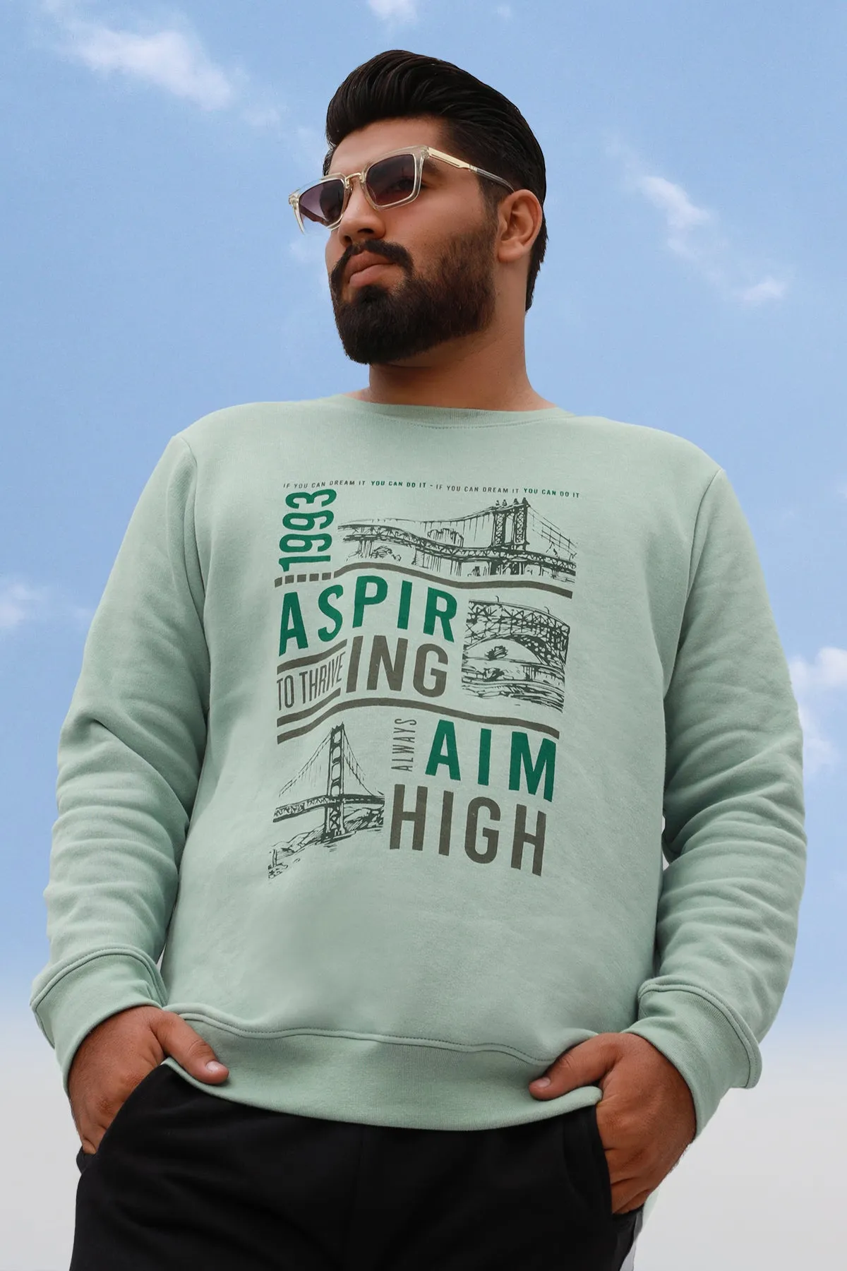 Aspiring Graphic Sweatshirt (Plus Size) - W22 - MSW045P