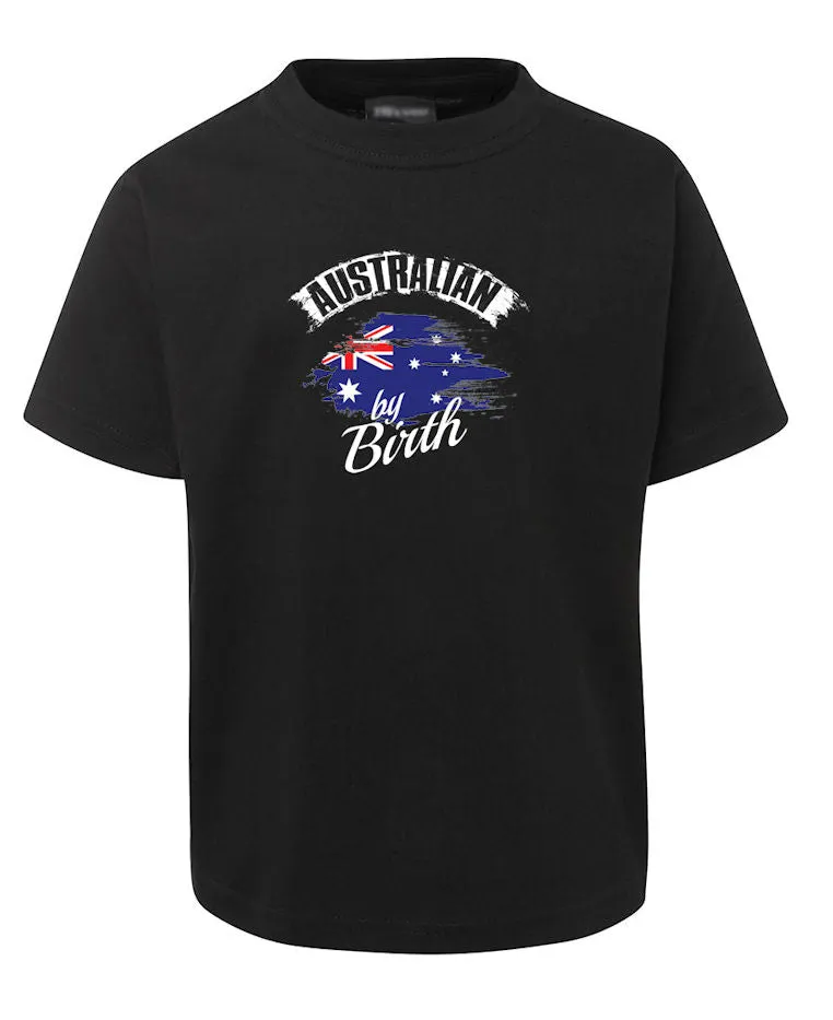 Australian by Birth Childrens Australian Flag T-Shirt (Various Colours)