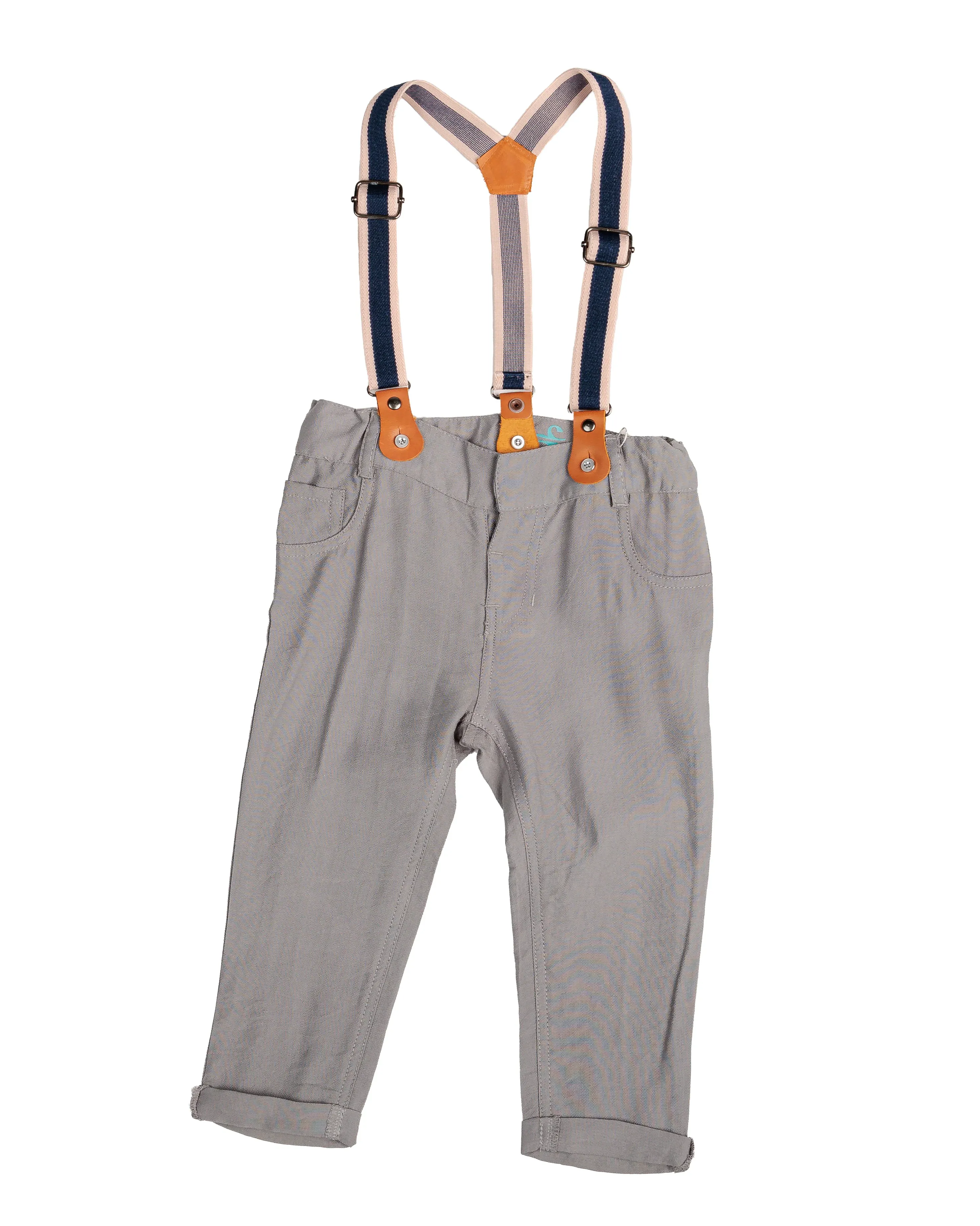 Baby Boy Linen Pants with Suspenders