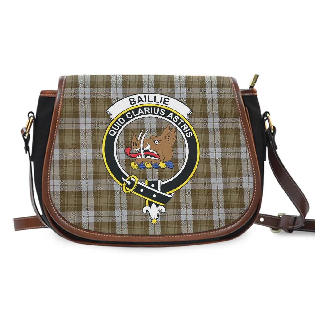 Baillie Dress Tartan Saddle Bag with Family Crest