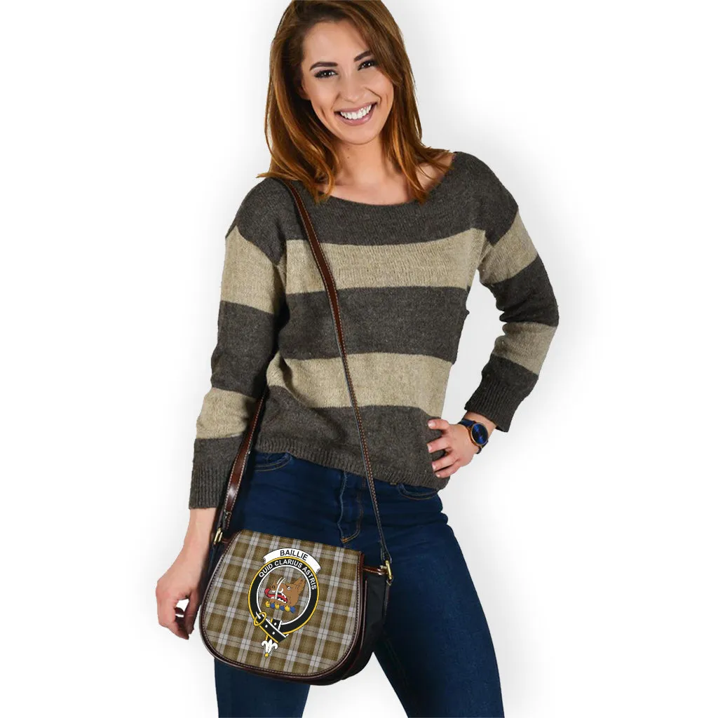 Baillie Dress Tartan Saddle Bag with Family Crest