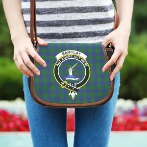 Barclay Tartan Saddle Bag with Family Crest