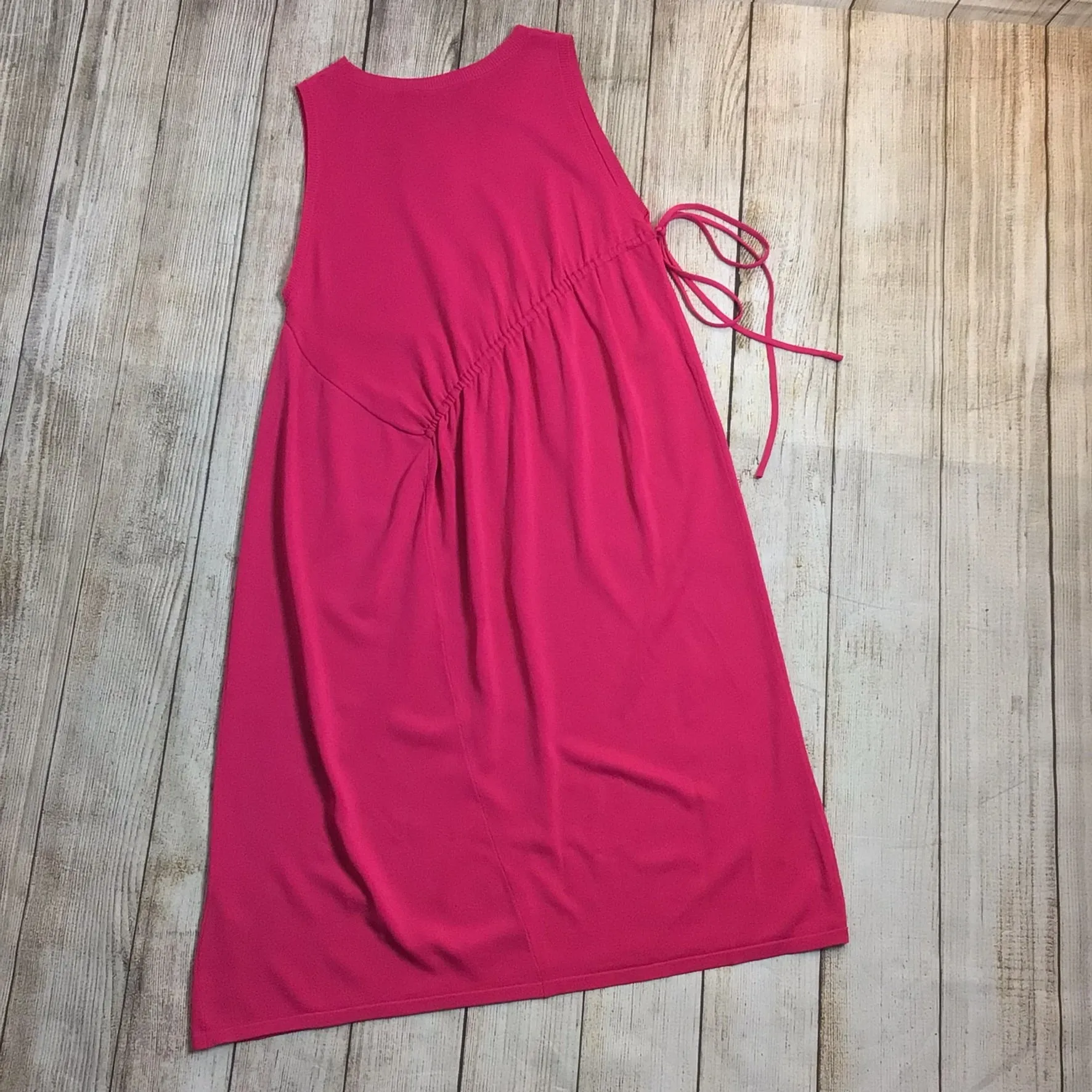 BNWT Zara Dark Pink Drawstring Dress Size S