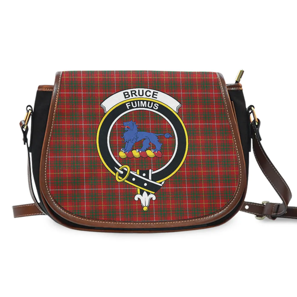 Bruce Tartan Saddle Bag with Family Crest