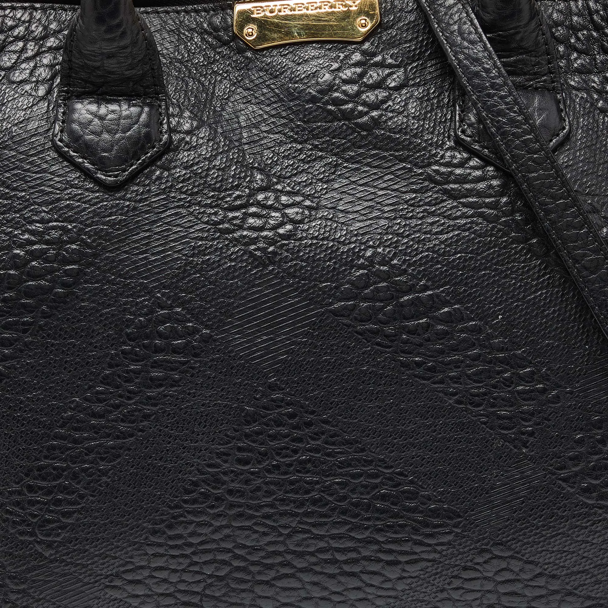 BURBERRY Black Leather Dewsbury Tote