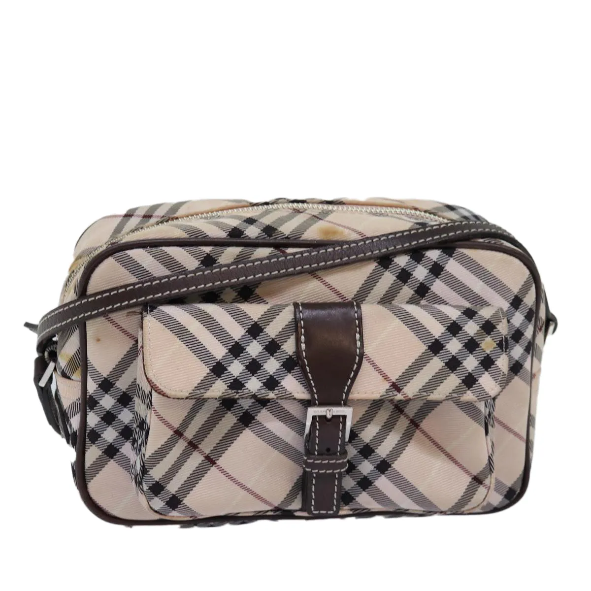 BURBERRY Nova Check Blue Label Shoulder Bag polyester Beige  yk12803