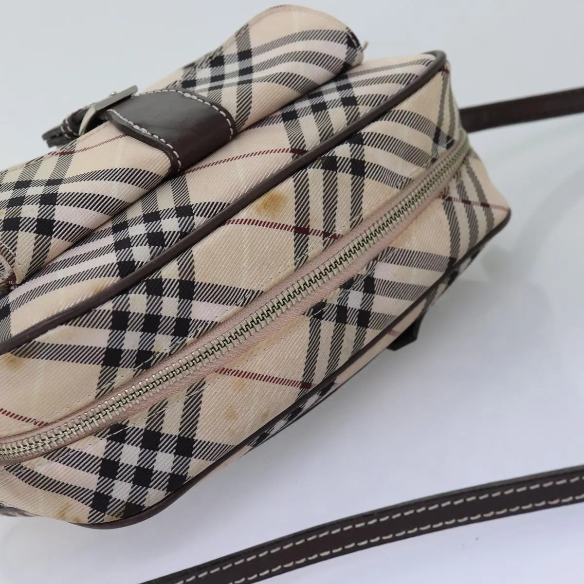 BURBERRY Nova Check Blue Label Shoulder Bag polyester Beige  yk12803