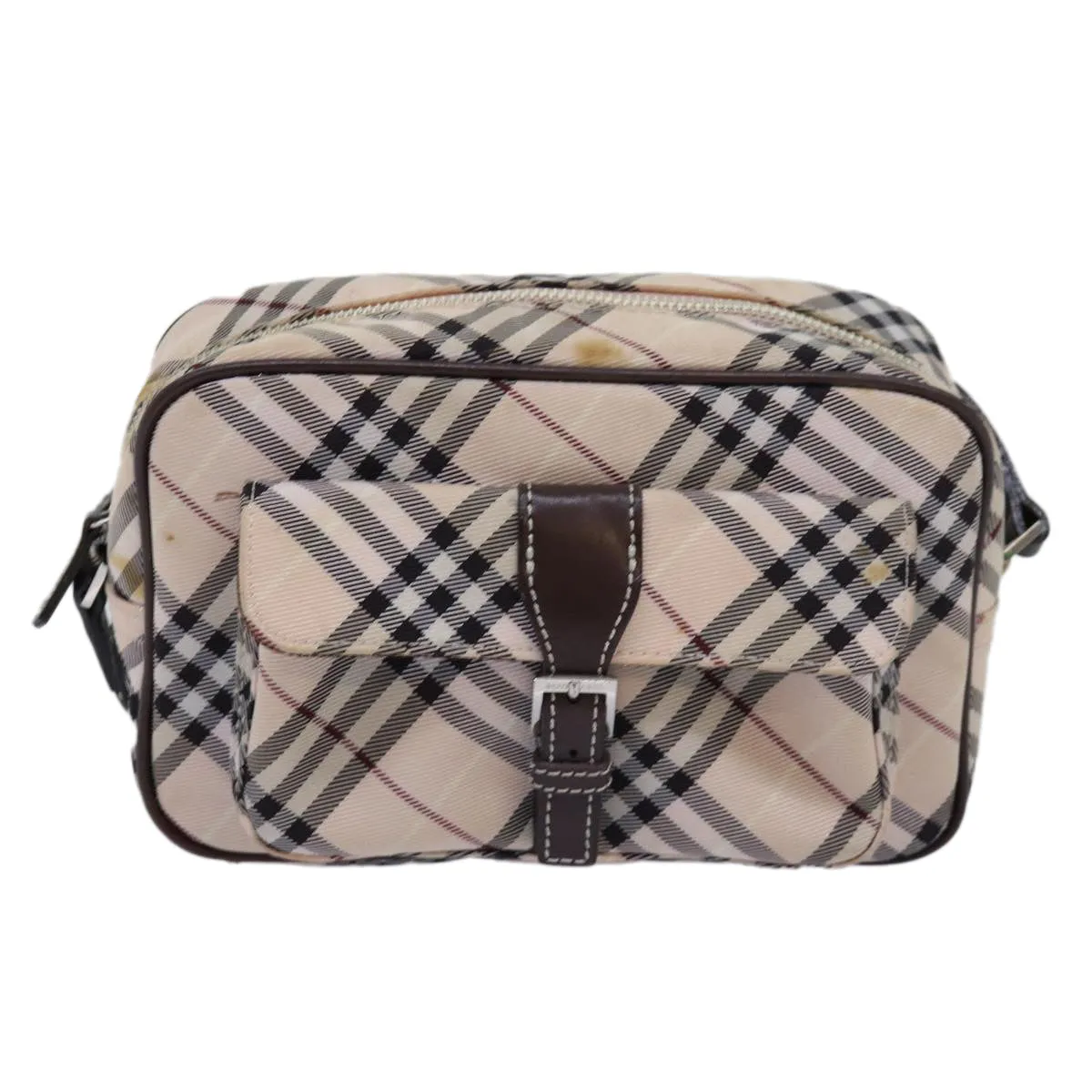 BURBERRY Nova Check Blue Label Shoulder Bag polyester Beige  yk12803