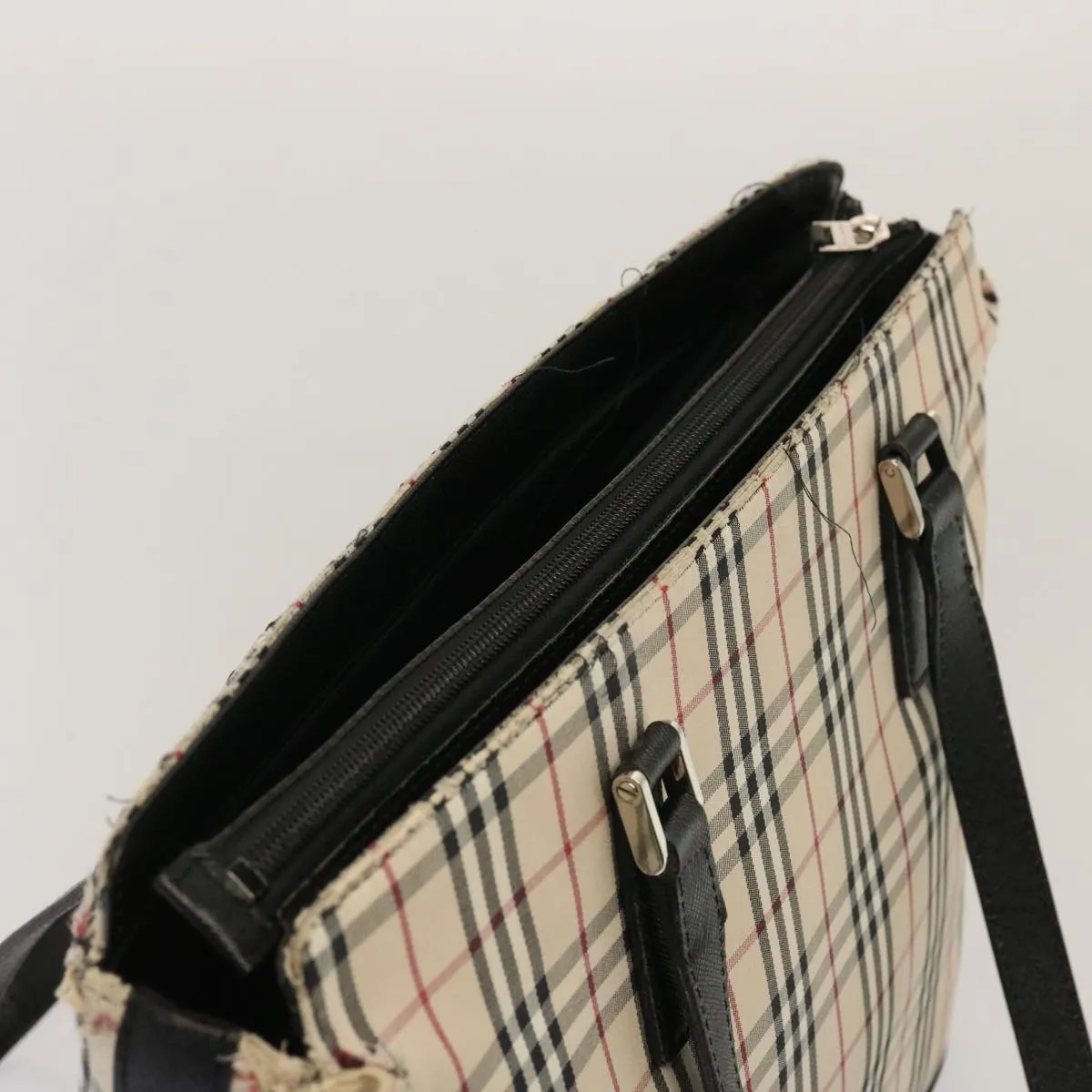 BURBERRY Nova Check Tote Bag Canvas Beige  73161