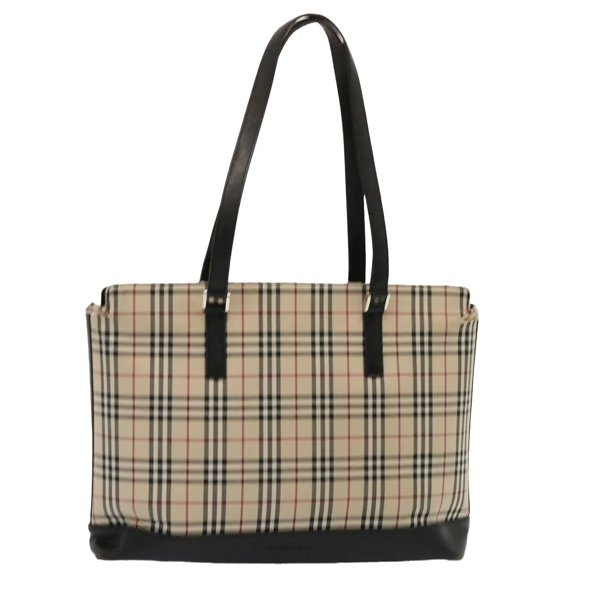 BURBERRY Nova Check Tote Bag Canvas Beige  73161