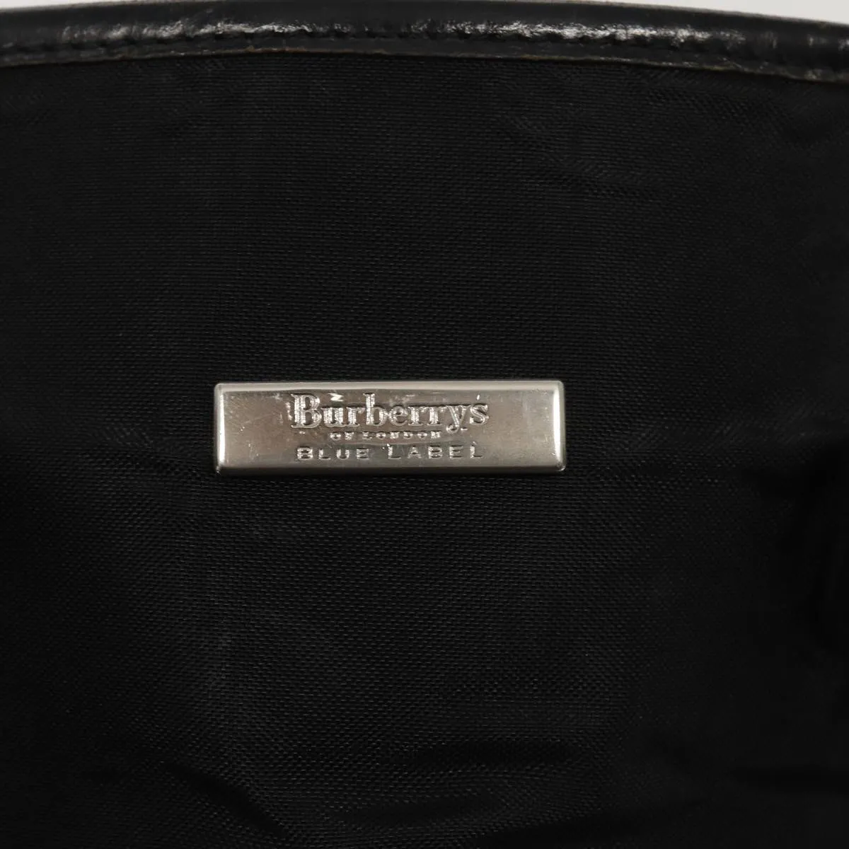 BURBERRYSs Nova Check Blue Label Tote Bag Nylon Beige Black  hk1462