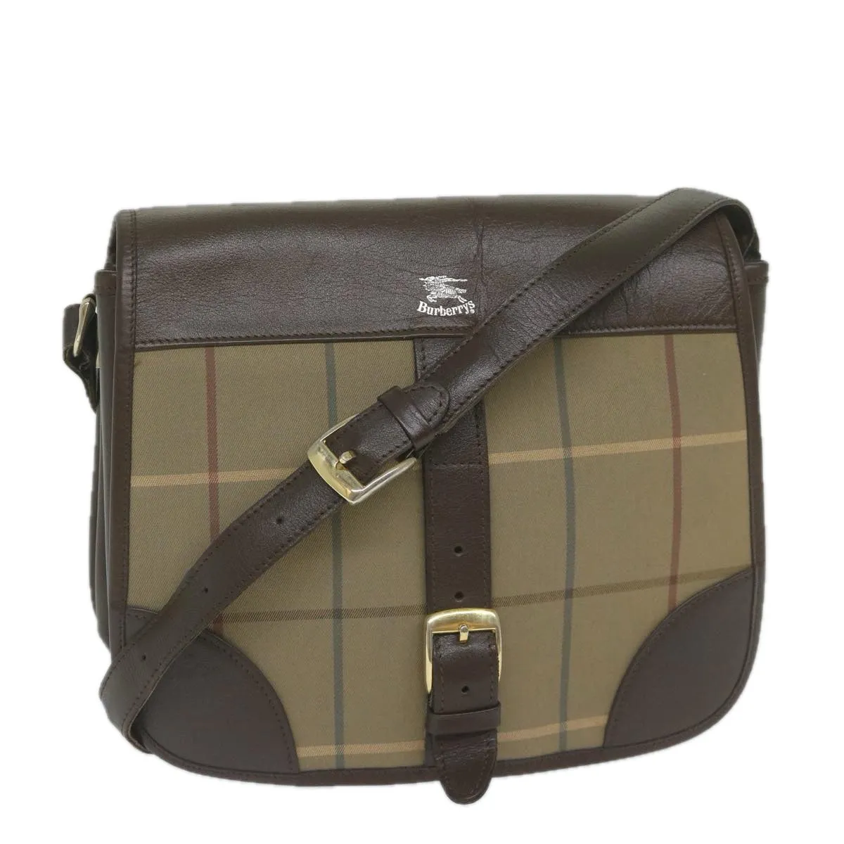 BURBERRYSs Nova Check Shoulder Bag Canvas Brown  th4326