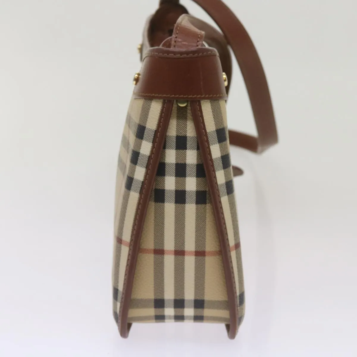 BURBERRYSs Nova Check Shoulder Bag PVC Beige Brown  68178