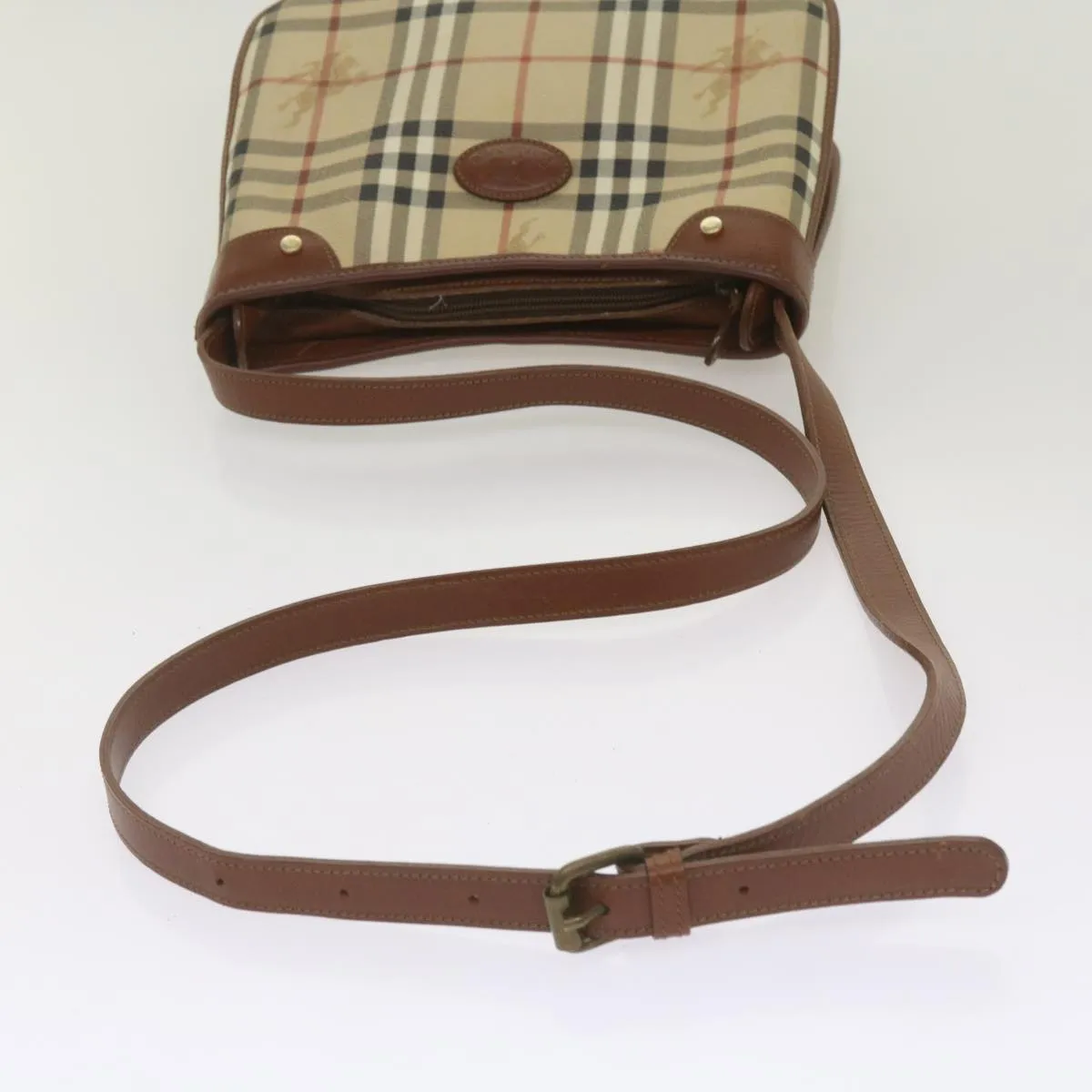 BURBERRYSs Nova Check Shoulder Bag PVC Beige Brown  68178