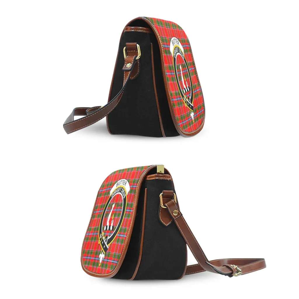 Butter Tartan Saddle Bag with Family Crest