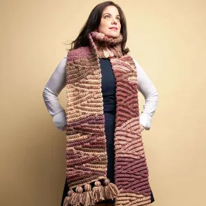 Caron Chunky Crochet Short-Row Scarf