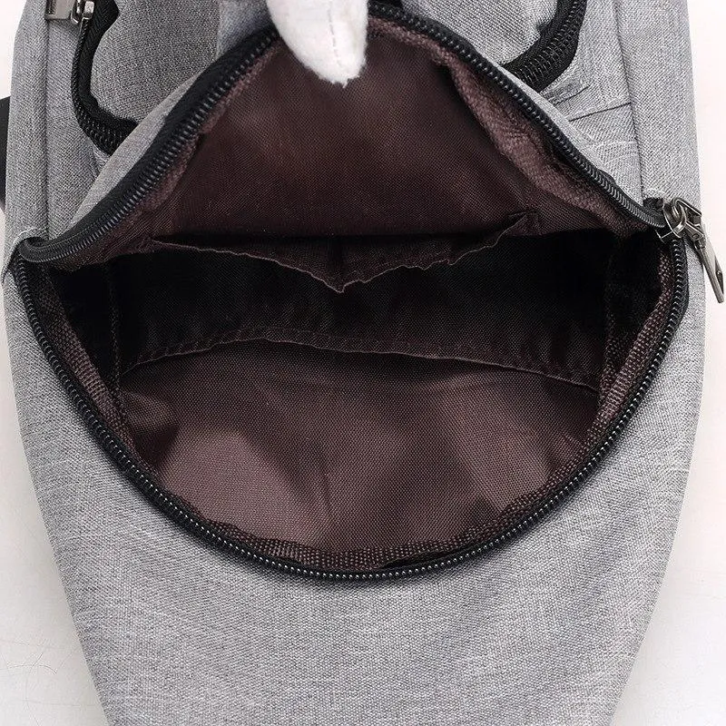 Casual Chest/Crossbody Bag with USB - 3 Colors