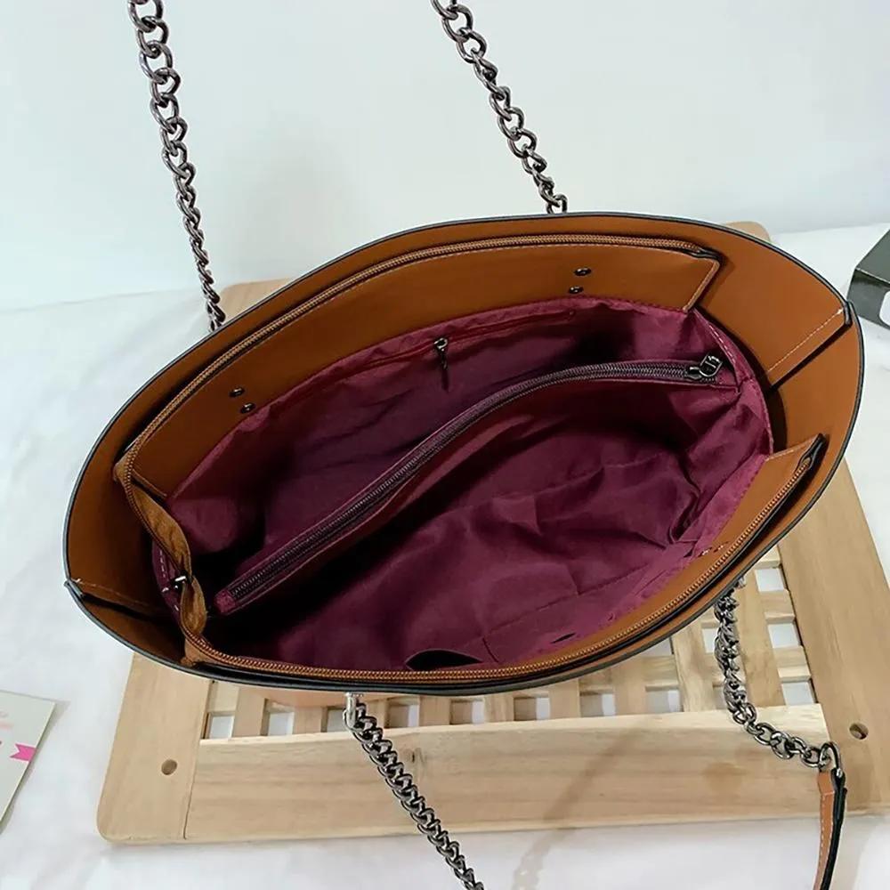 Casual Large and Spacious Chain Strap Shoulder Bag