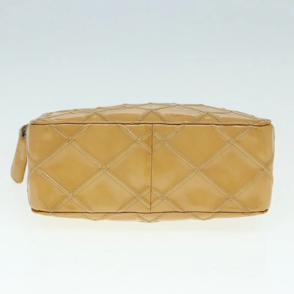 CHANEL Bicolore Shoulder Bag Enamel Yellow Silver CC  yb674