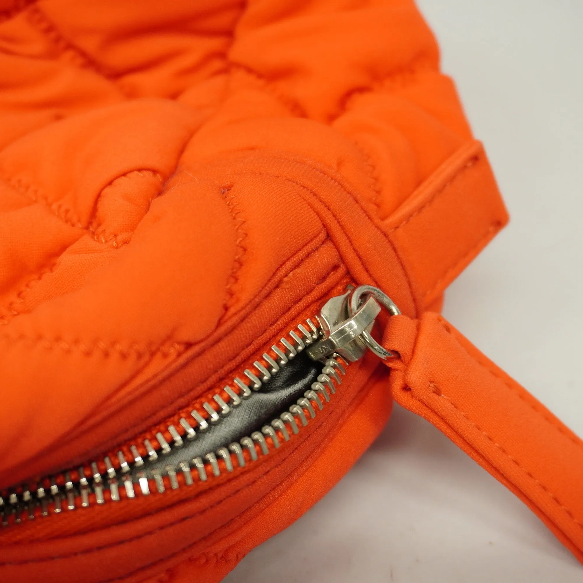 CHANEL  Chain Shoulder Women's Nylon Shoulder Bag Orange