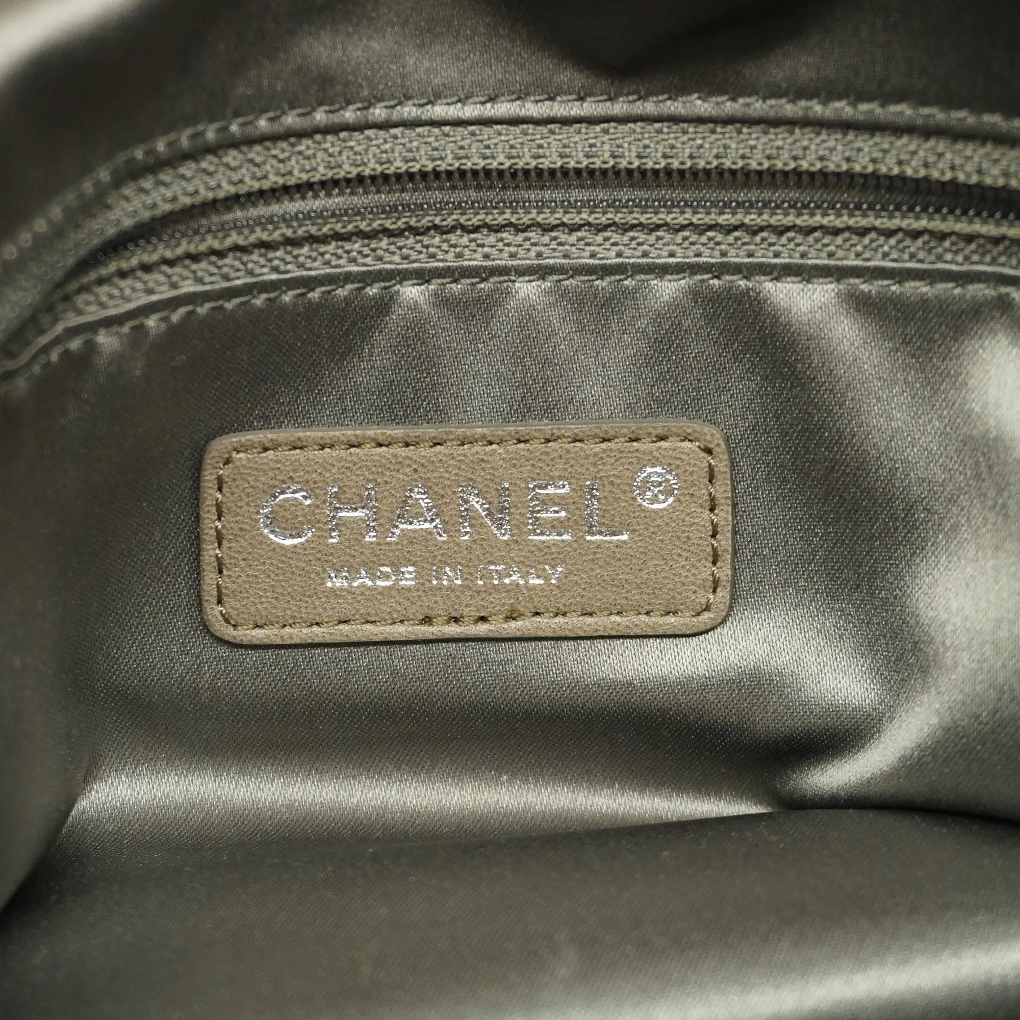 CHANEL  Chain Shoulder Women's Nylon Shoulder Bag Orange