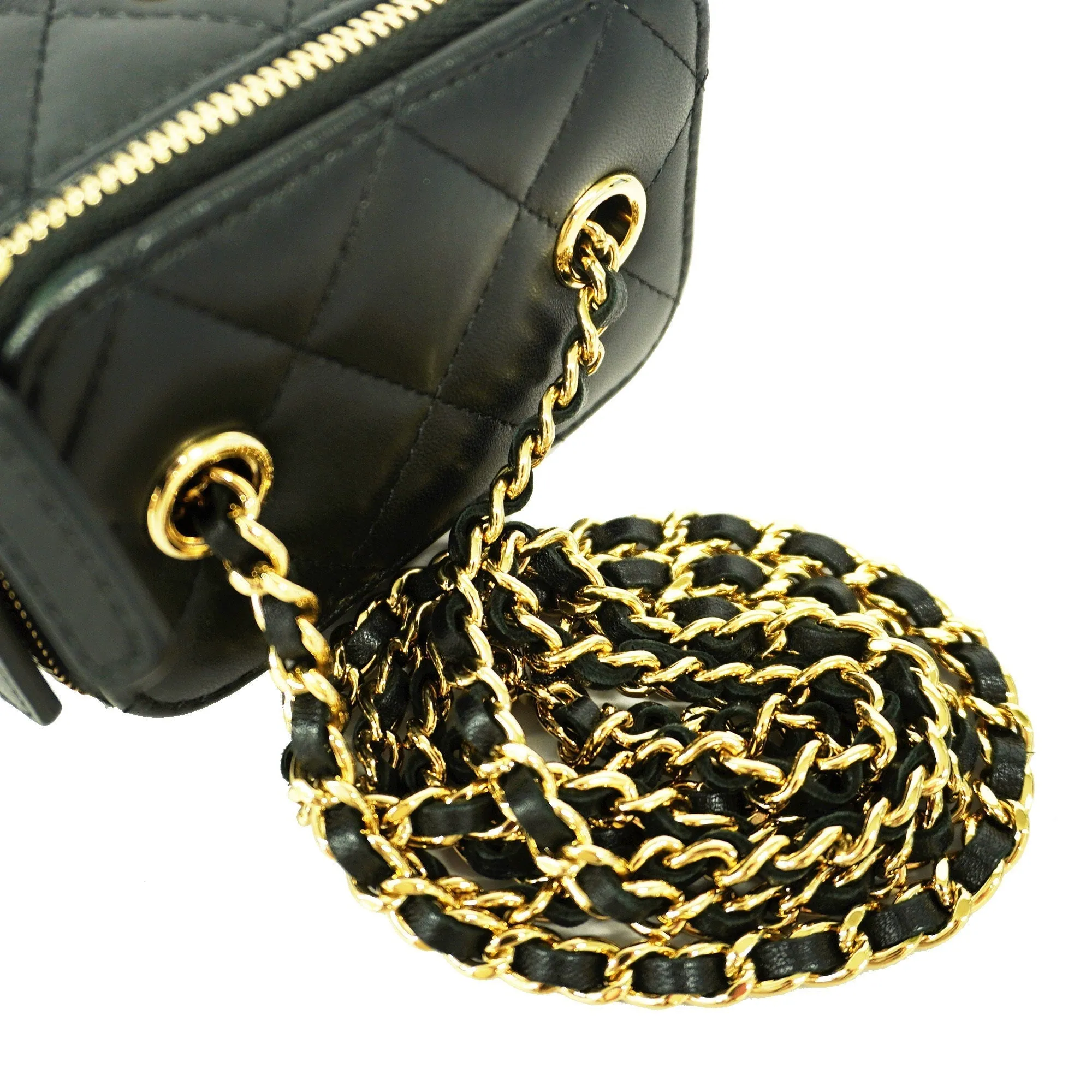 CHANEL  Matelasse Vanity Bag Crochet Chain Shoulder Women's Vanity Bag