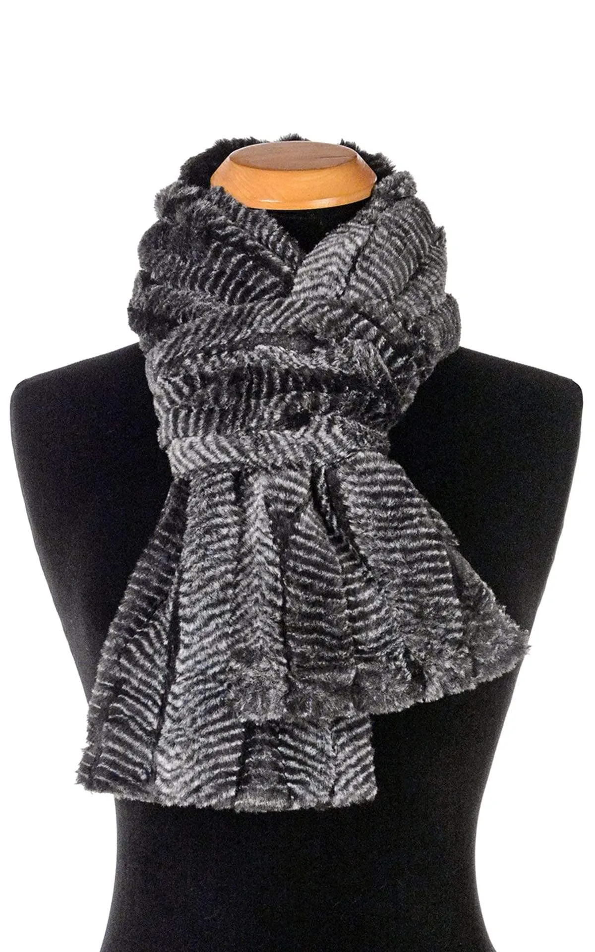 Classic Scarf - Luxury Faux Fur in Nightshade (Only Skinny Scarves left!)