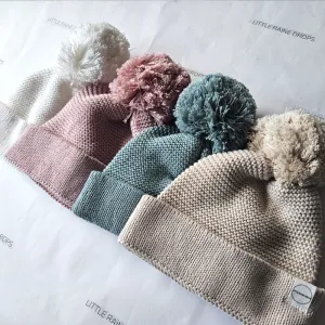 Cotton Knit Baby Hats