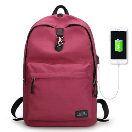 four Colors USB design Backpack