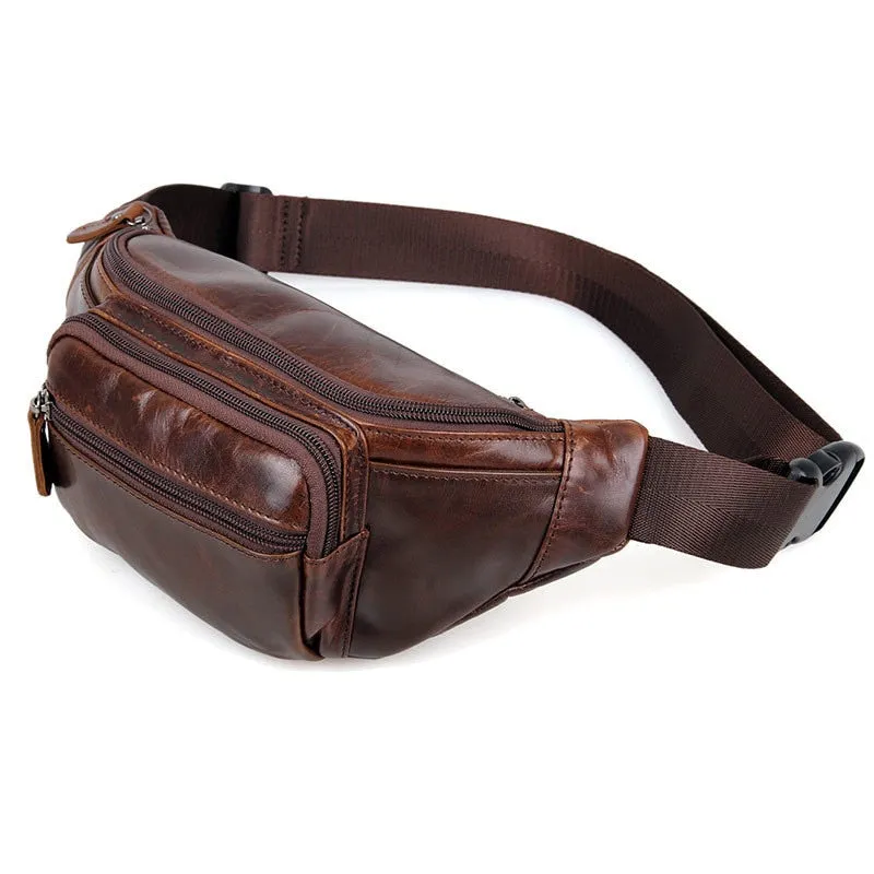 Genuine Leather Fanny Pack Bag for Phone Pouch