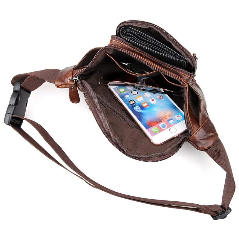 Genuine Leather Fanny Pack Bag for Phone Pouch