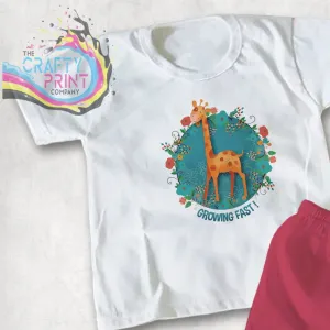 Growing Fast Giraffe Children's T-shirt