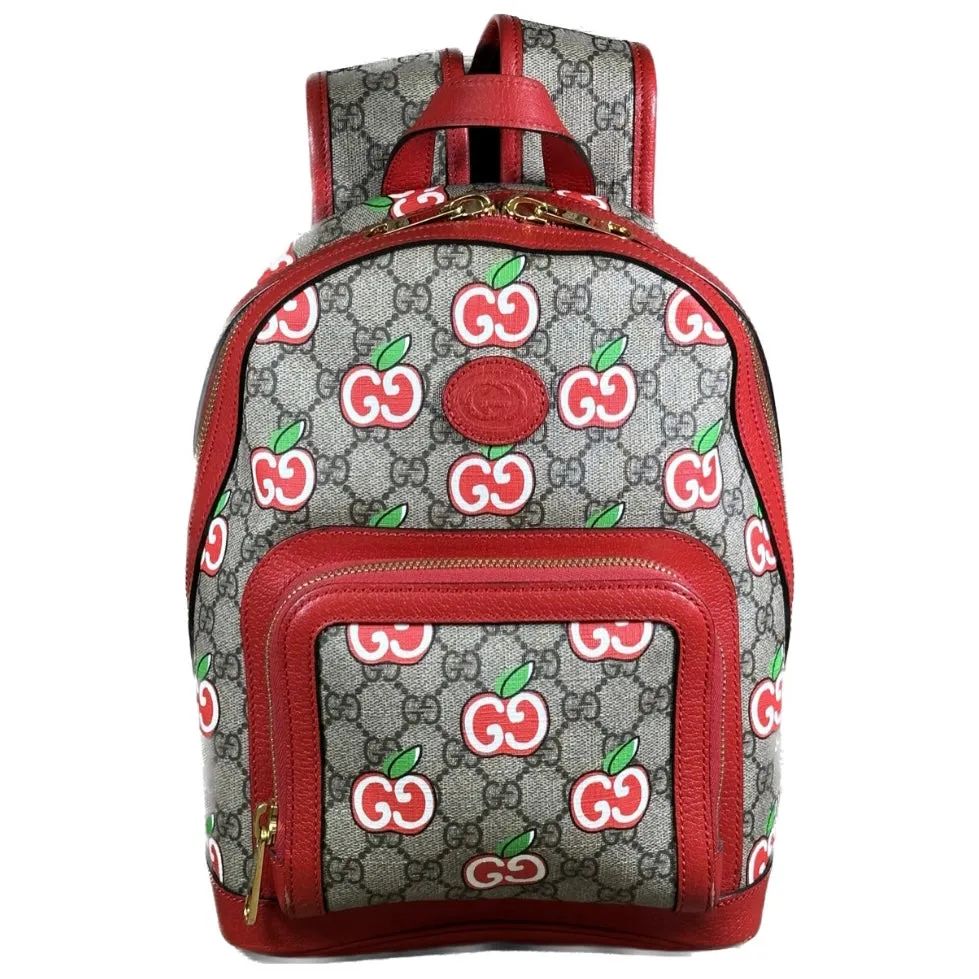 Gucci GG Supreme Canvas Interlocking Apple Backpack