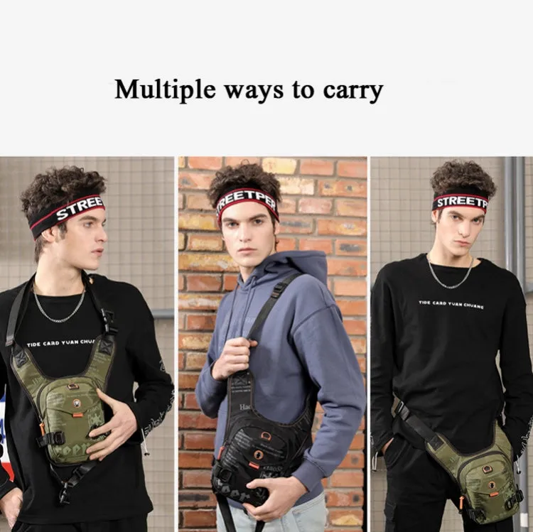 HaoShuai 5126 Outdoor Riding Leg Bag Multifunctional Sports Men Chest Bag Portable Waist Bag Messenger Bag(Black)