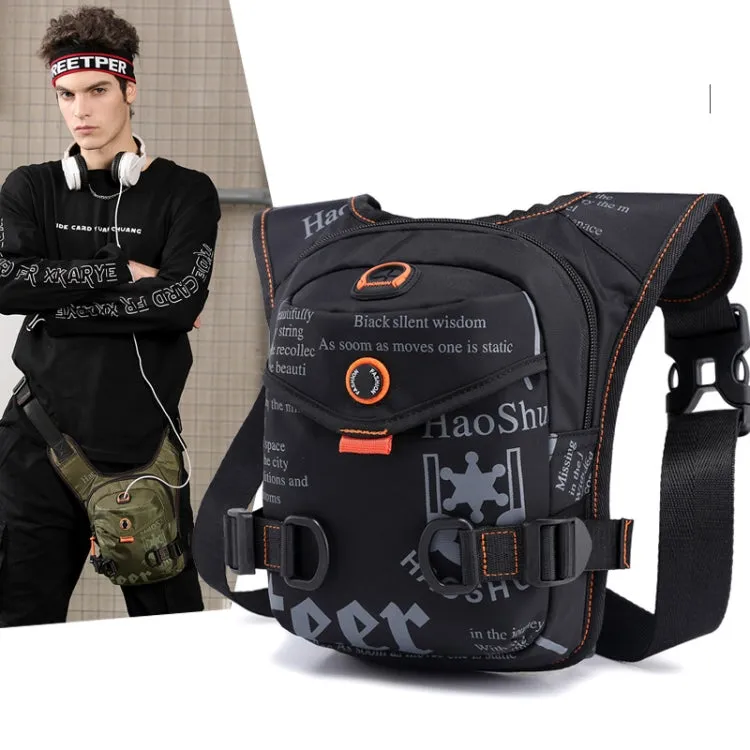 HaoShuai 5126 Outdoor Riding Leg Bag Multifunctional Sports Men Chest Bag Portable Waist Bag Messenger Bag(Black)