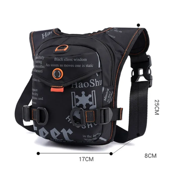 HaoShuai 5126 Outdoor Riding Leg Bag Multifunctional Sports Men Chest Bag Portable Waist Bag Messenger Bag(Black)