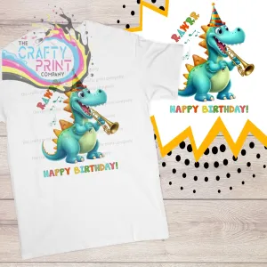 Happy Birthday Dinosaur Children's T-shirt