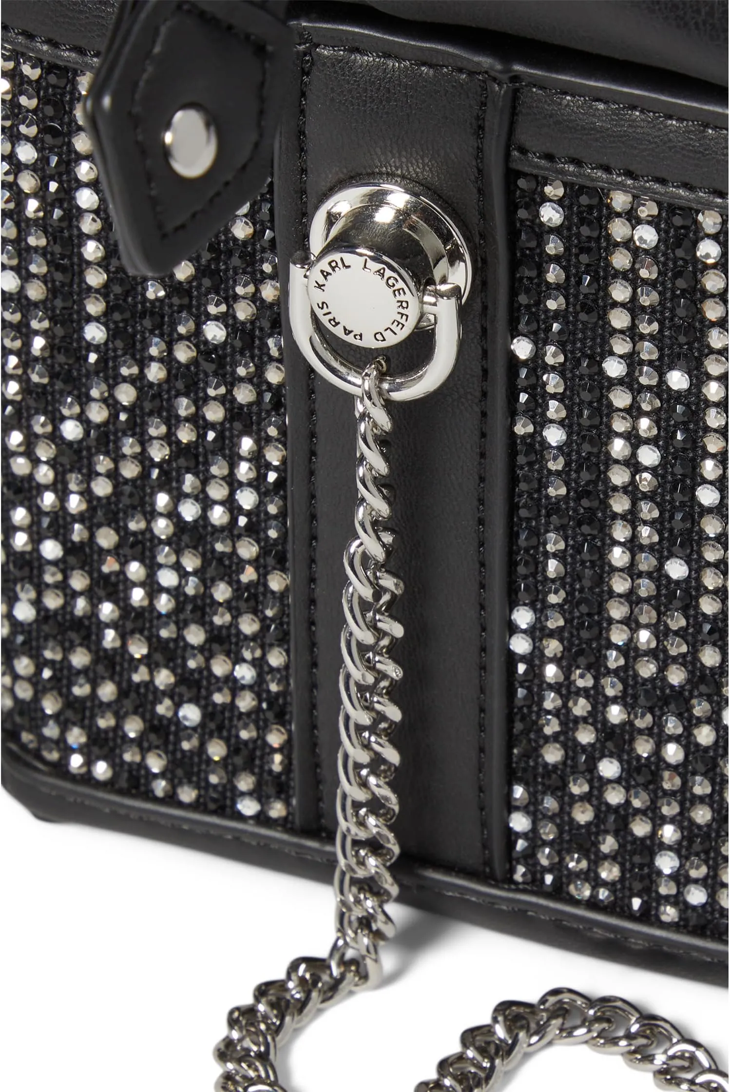 Ikons Crossbody Bag Karl Lagerfeld Paris, Black/Crystal