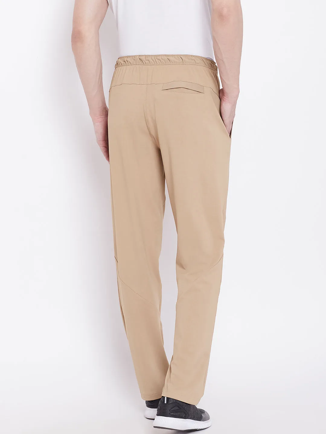 JUMP USA Men Beige Active Wear Solid Track Pant