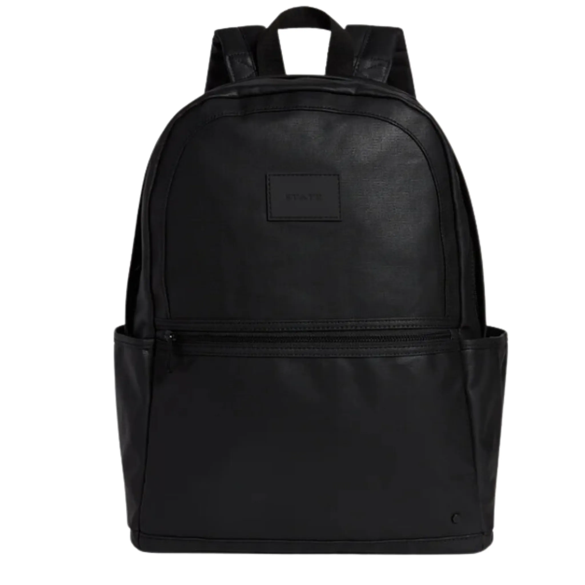 Kane Double Pocket Large Black Coated Backpack