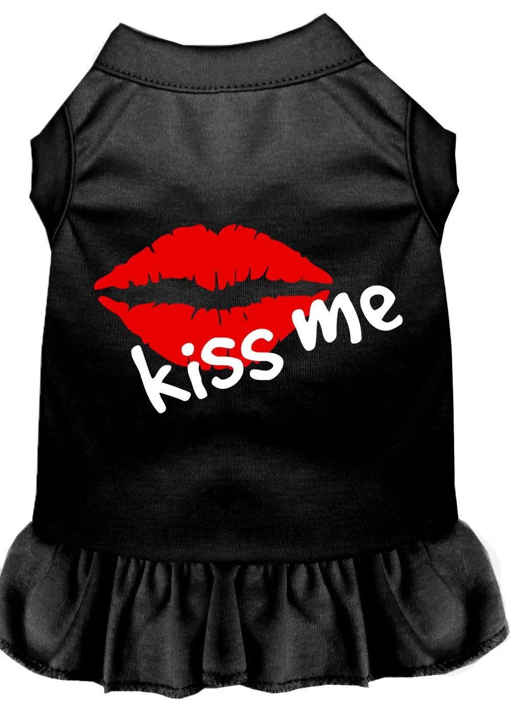 Kiss Me Screen Print Dress Black Xxxl (20)