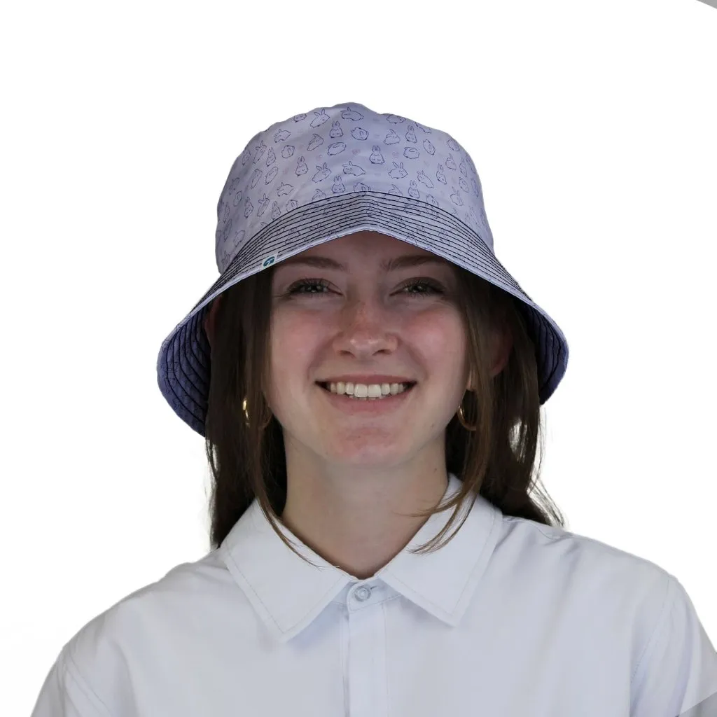 Lilac Anime Bunnies Bucket Hat