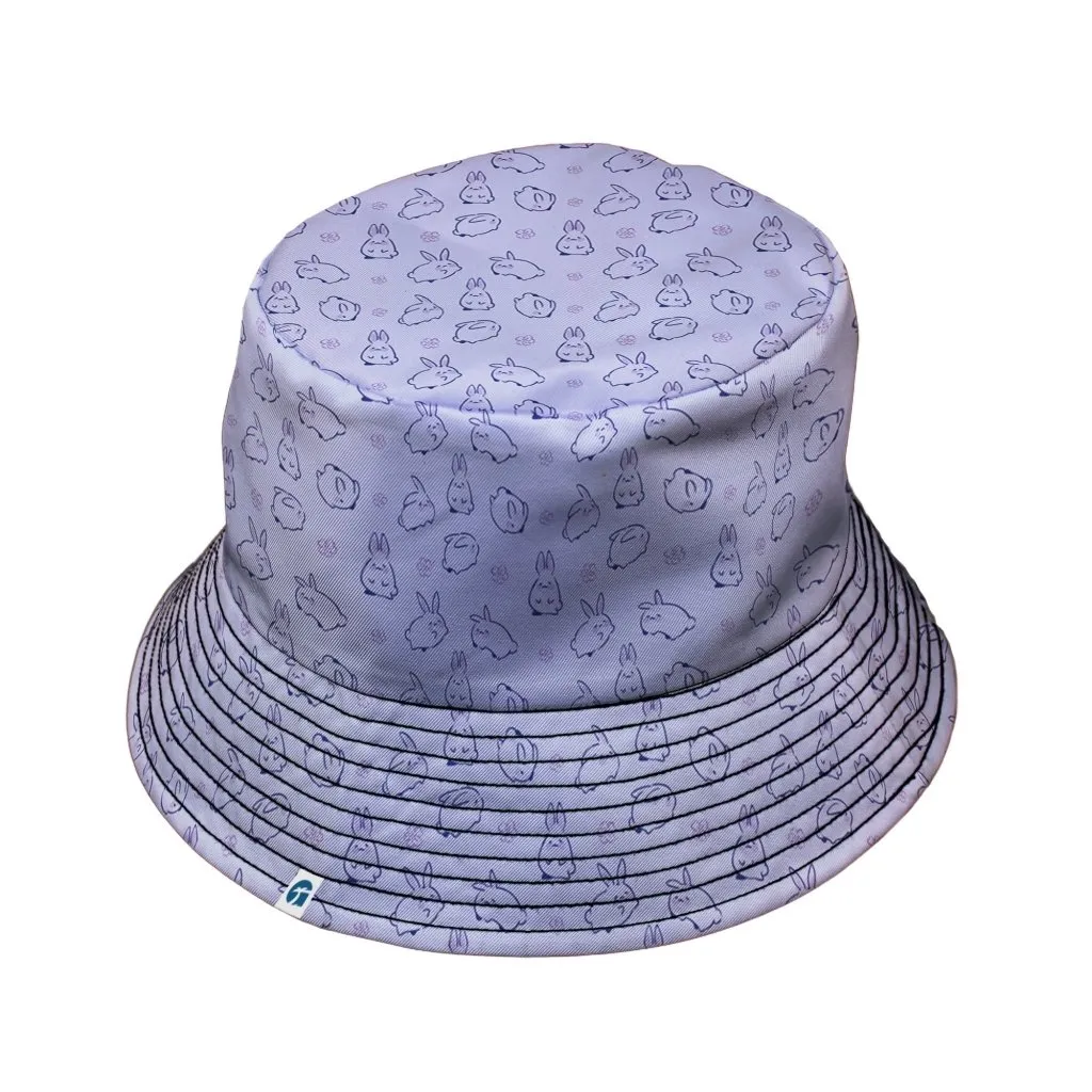 Lilac Anime Bunnies Bucket Hat