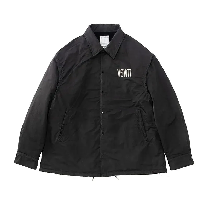 Limited Single Breasted Coat with Embroidered Design - Thick and Plush Jacket