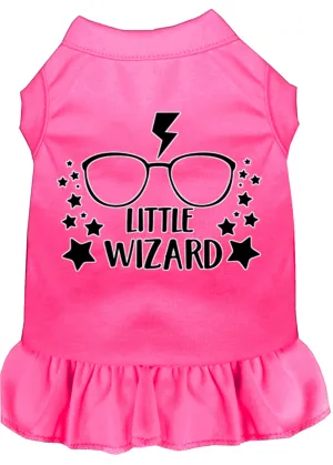 Little Wizard Screen Print Dog Dress Bright Pink Lg (14)